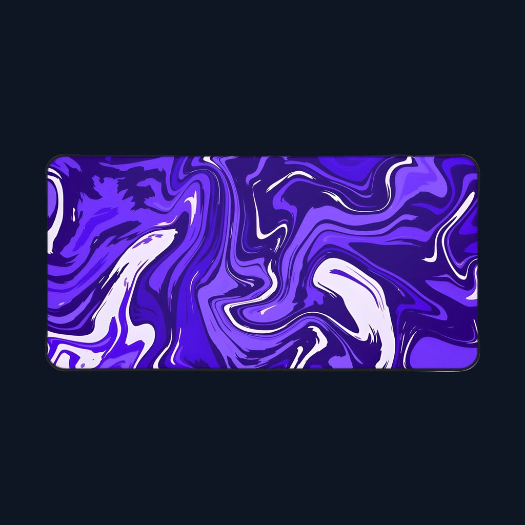 Purple and white marbled pattern on a premium mousepad