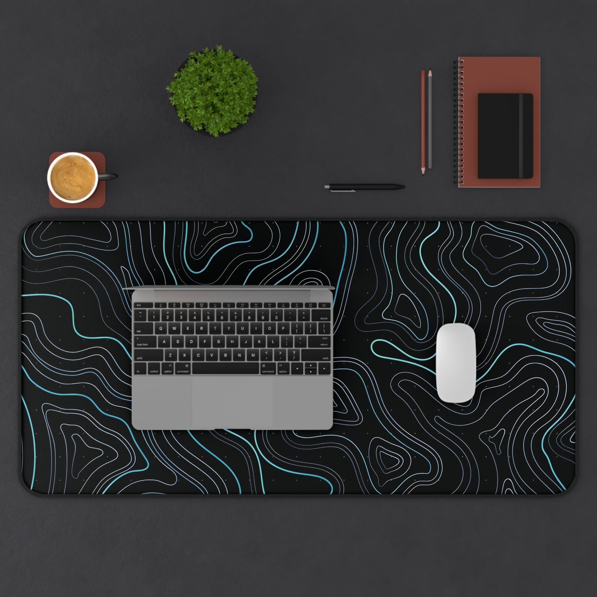 Dark Aqua Topographic