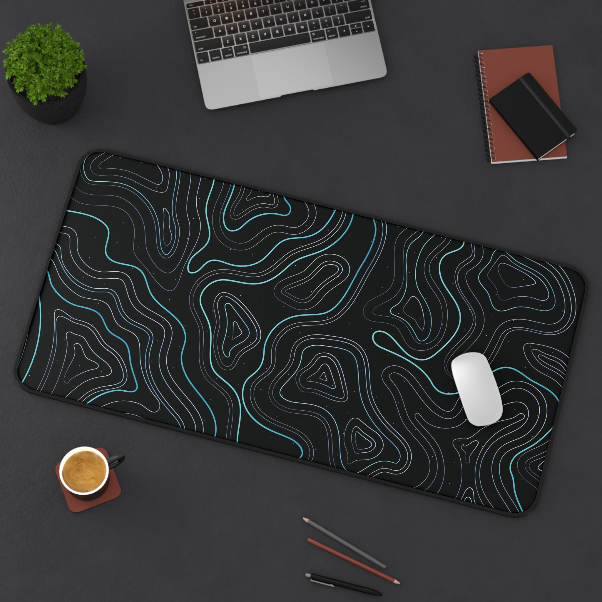 Dark Aqua Topographic